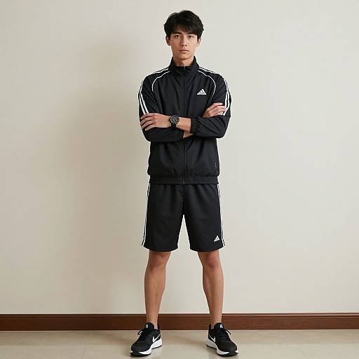 Realistic Portrait of Casual Male in Track Shorts