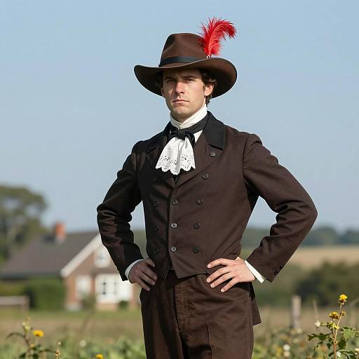 Victorian Era Man in Vintage Attire