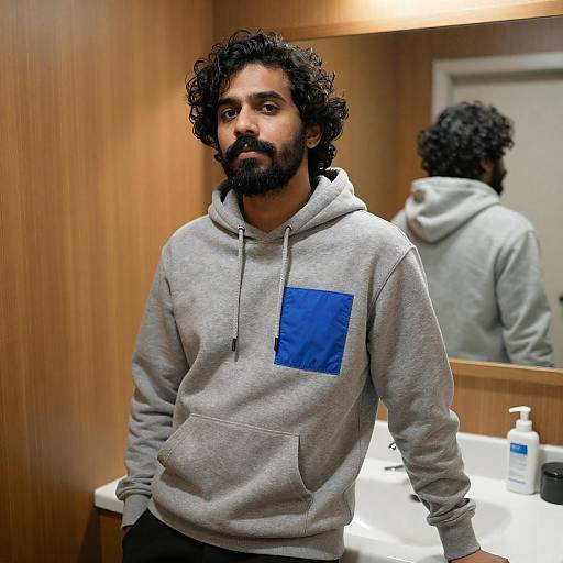 Casual Reflection of a Relaxed Man