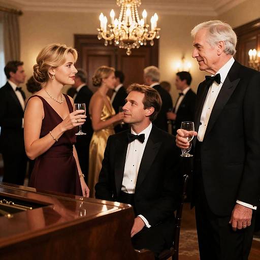 Elegant Indoor Party Gathering Scene