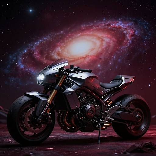 Photorealistic Sci-Fi Motorcycle Adventure