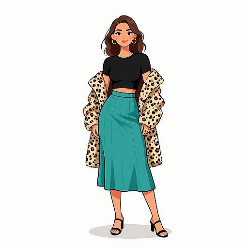 Smiling Woman in Street Style Outfit