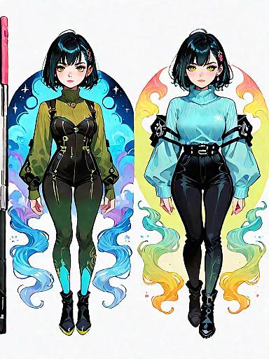 Enchanting Dark Fantasy Female in Bodysuit