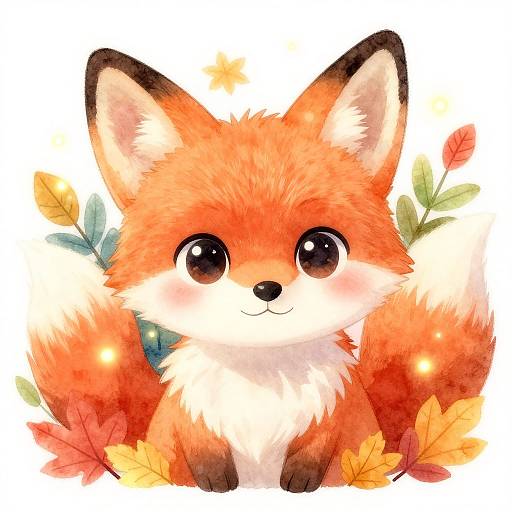 Cute Fox-Bunny Hybrid Portrait