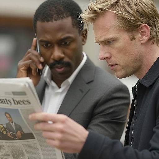 Intense Close-Up of Two Men