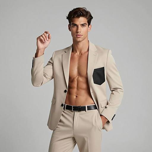 Stylish Male Model in Cha Cha Costume