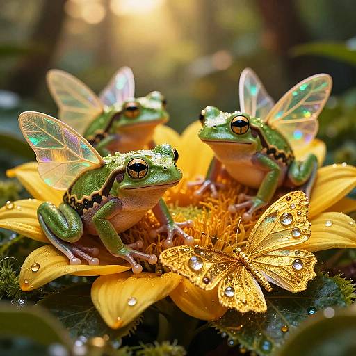 Iridescent Jungle Canopy at Golden Hour
