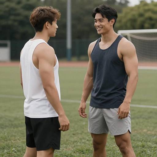 Outdoor Portrait of Muscular Men