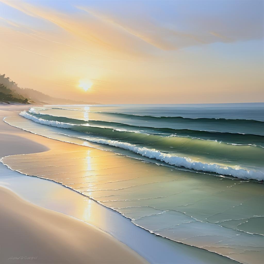 Tranquil Sunrise at a Beach