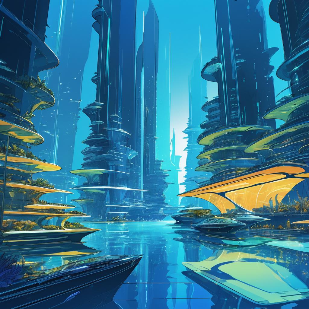 Underwater City Concept Art Storyboard