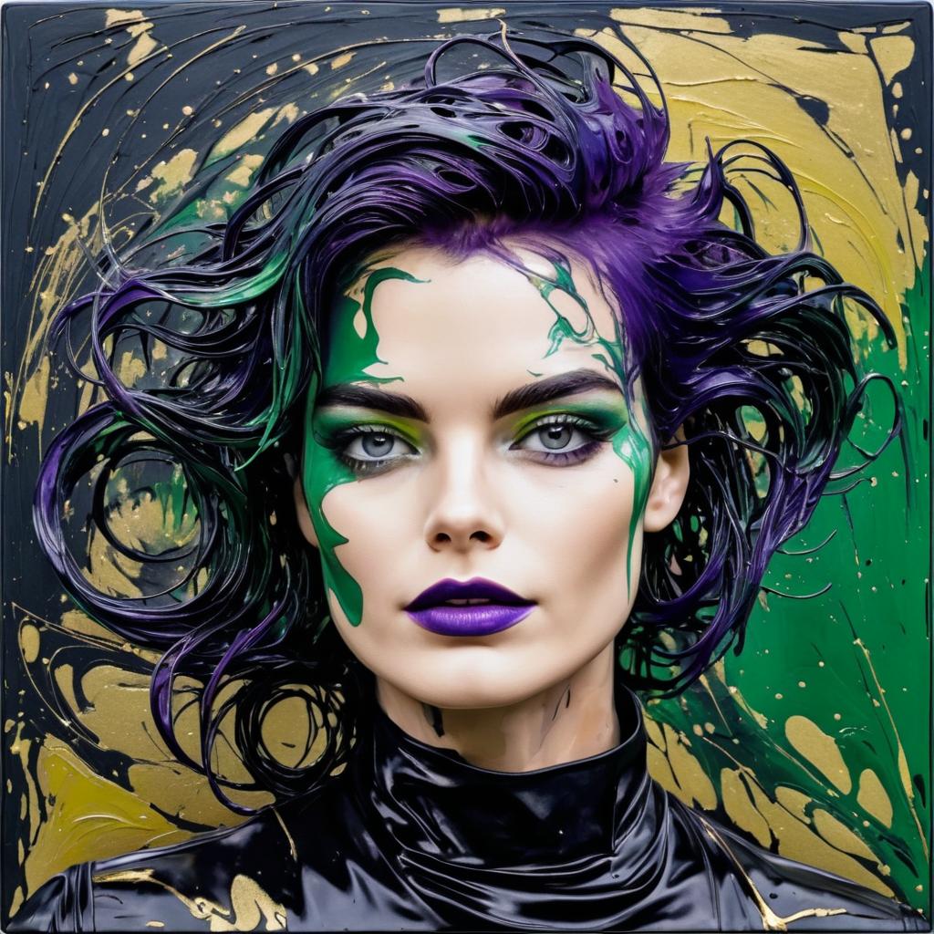 Margot Robbie as Gale in Abstract Style