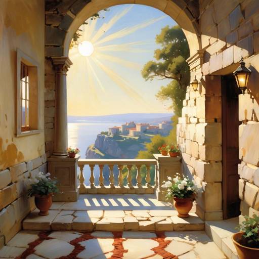Mediterranean Terrace with Sea View