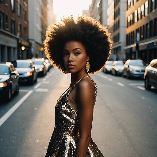 Elegant Model with TWA at Golden Hour