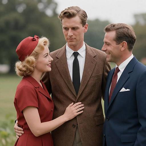 Vintage 1950s Style Group Portrait