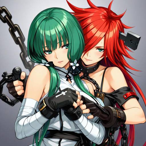 Illustration of A.b.a, guilty gear in the style of Ayanero taicho