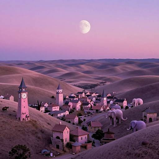 Surreal Bug's Eye Village Dreamscape