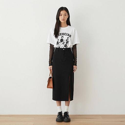 Chic Asian Woman in Urban Style