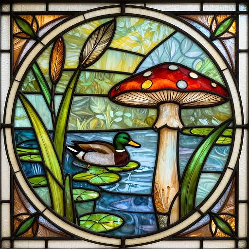 Victorian Art Nouveau Stained Glass