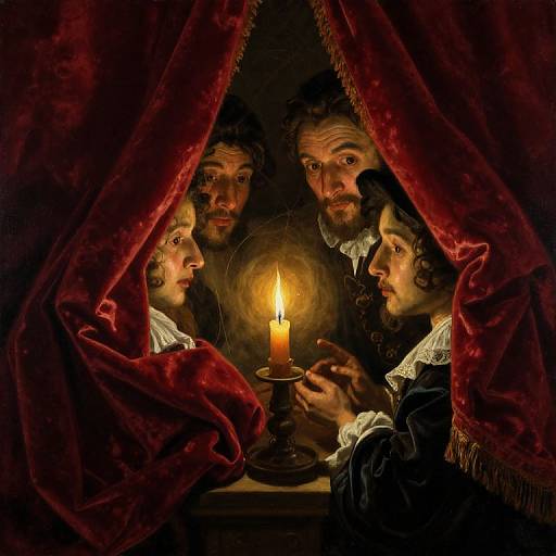 Rembrandt-Style Intimate Candlelit Scene