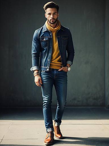 Man in Cinematic Photoreal Fashion Portrait