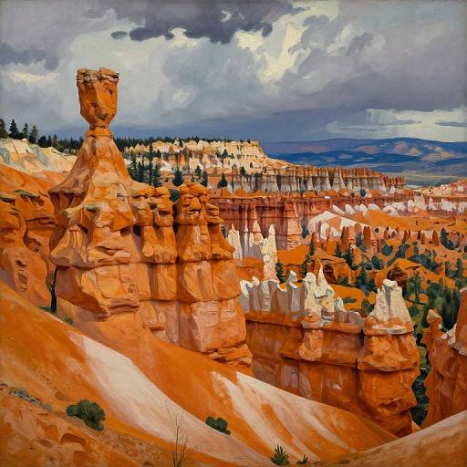 Bryce Canyon in Charles Sheeler Style