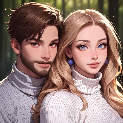 Romantic Portrait in a Serene Forest Romantic Portrait in a Serene Forest