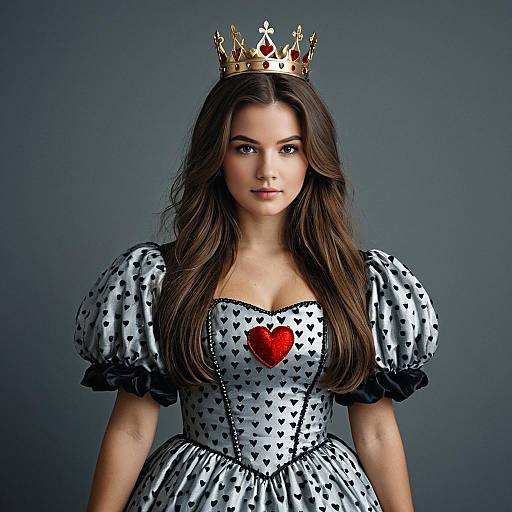 Young Woman in Queen of Hearts Costume