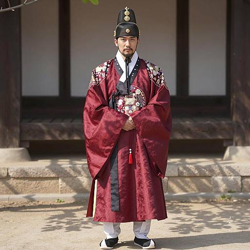 Authentic Korean Royal Attire Portrait
