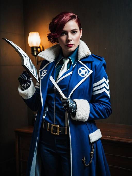 Woman Cosplaying as Captain Boomerang