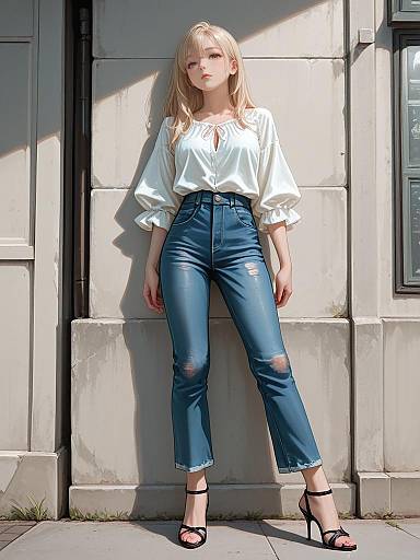 Realistic Full Body Casual Woman