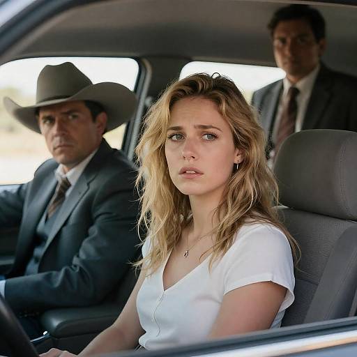  tense Car Interior Scene with Friends