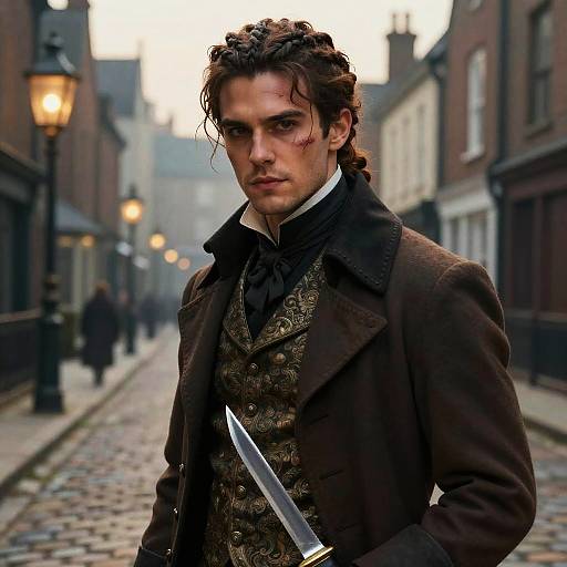 Gaslit Victorian Assassin at Dawn