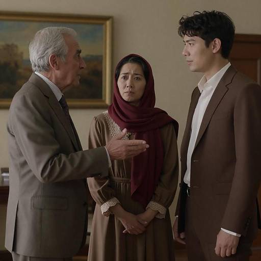 Engaging Conversation in Dimly Lit Room