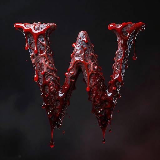 Drippy Blood Font with Glossy Droplets