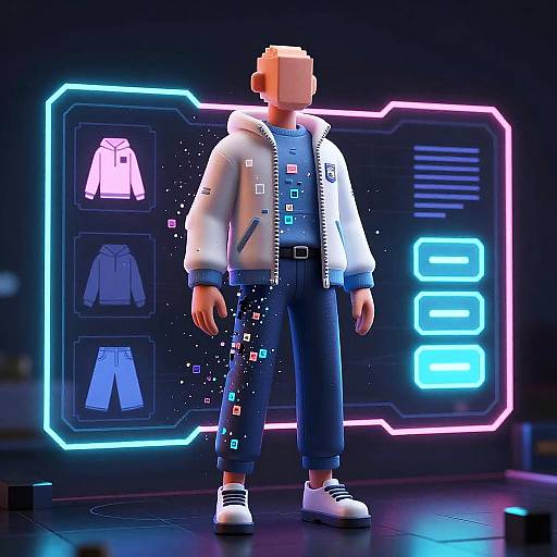 Cyberpunk AI Clothes Remover Concept