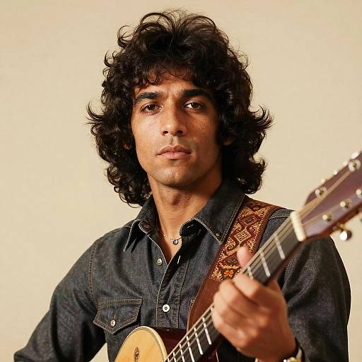 Young Carlos Santana 1970s Portrait