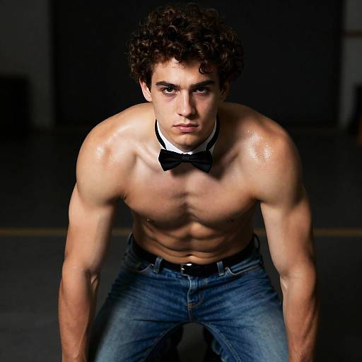 Stylish Portrait of a Muscular Man