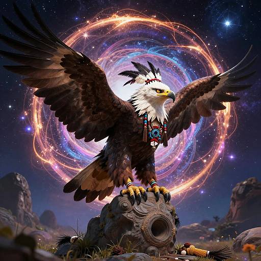 Native Shaman and Eagle Guardian