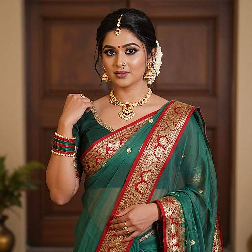 Traditional Bollywood Woman in Sari