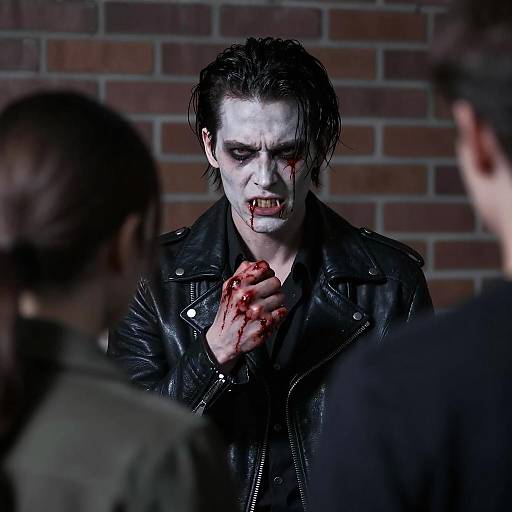 Intense Encounter in Shadows and Brick