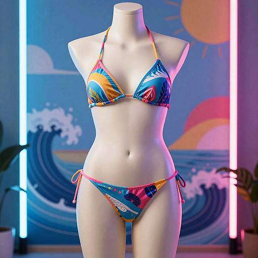 Futuristic AI Bikini Design Art