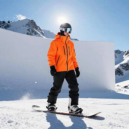 Icy Alpine Snowboarder on Couture Runway