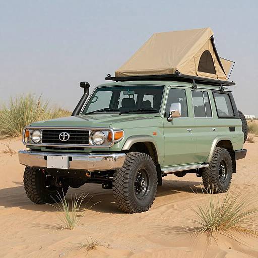 Toyota Land Cruiser in Desert Landscape