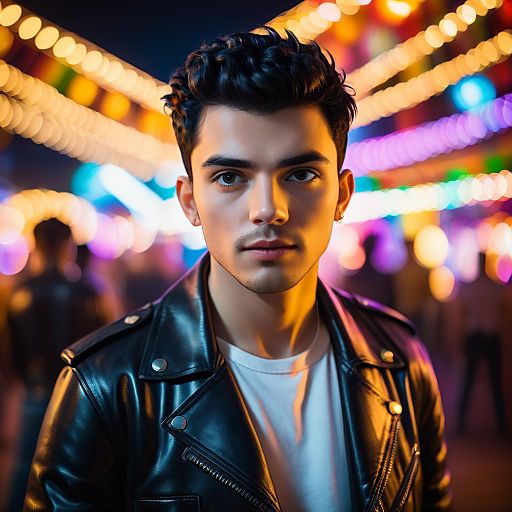 Night Carnival Portrait of a Young Man Night Carnival Portrait of a Young Man