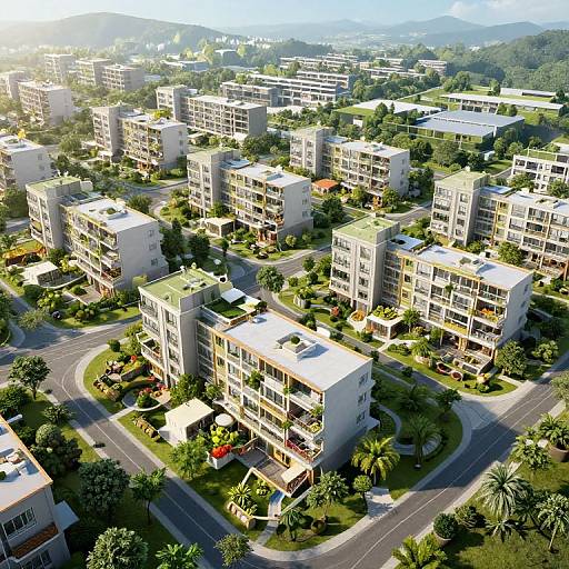 Futuristic Utopian Multi-Family Neighborhood