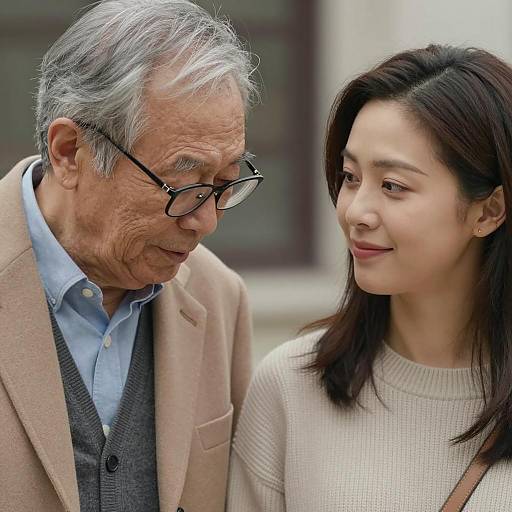 Close-Up Portrait of Two Diverse Figures