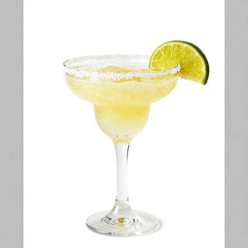 Frosty Margarita Glass with Lime