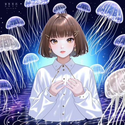 Illustration of Kouzuki mahiru, yoru no kurage wa oyogenai in the style of Ringeko-chan