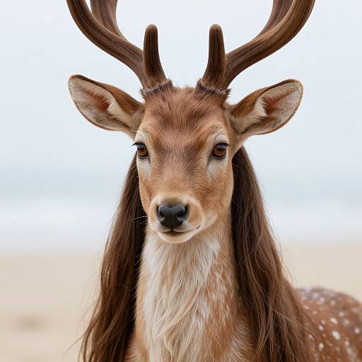 Realistic Deer Costume Girl Posing
