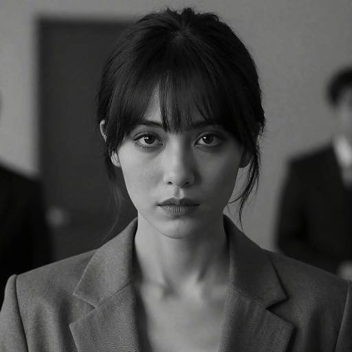 Elegant Black and White Portrait of Woman